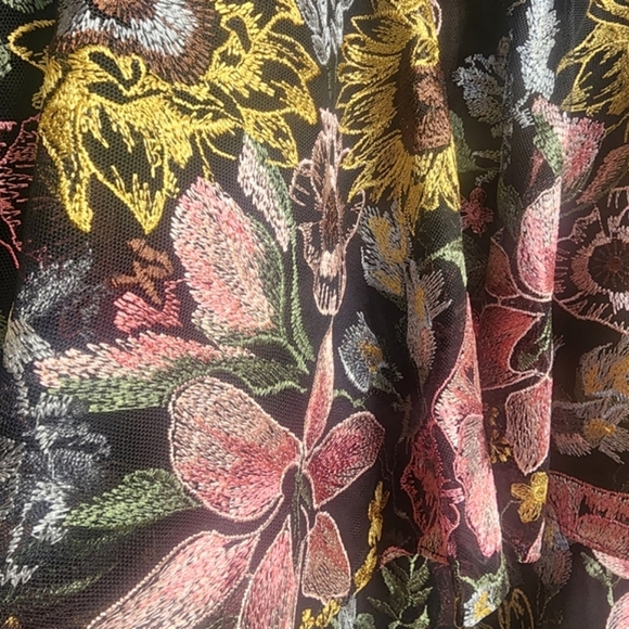 MARCHESA NOTTE,TIERED EMBROIDERED GOWN - Picture 12 of 13